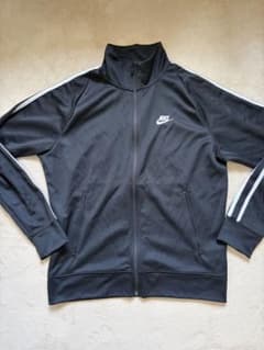 NIKE ナイキ トラックジャケット ジャージ 黒 白ライン Lサイズのサムネイル