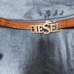 DIESEL レザーベルト ブラウン 80cm - メルカリ