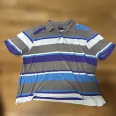 VOLCOM ポロシャツ ボーダー柄 Mサイズ - メルカリ