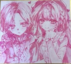 そ*た様 アナログイラスト オリジナルイラスト ミニ色紙 手描きイラストのサムネイル
