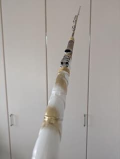 伊勢海老竿 穴釣り テトラ釣り 布袋竹 和紙 ハンドメイド スパイラル