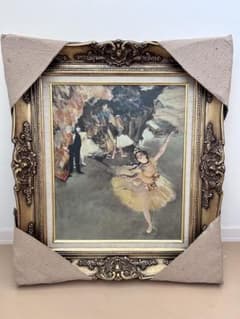 舞台の踊子】ドガ 油彩画 バレリーナ 踊り子 絵画 - メルカリ