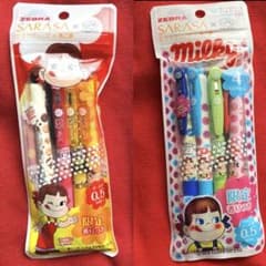 ゼブラの限定 サラサクリップ×不二家 ジェルボールペン4色セット