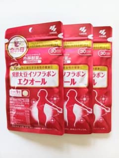 小林製薬 発酵大豆イソフラボンエクオール 30日分✿3袋セットのサムネイル