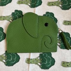 ぞうさん財布　カード　小銭　キー　グリーン