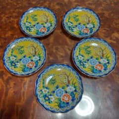 九谷焼 第壱陶器 /第一陶器 黄地牡丹 豆皿 5枚 - メルカリ