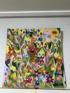 花柄のアクリル絵画のサムネイル