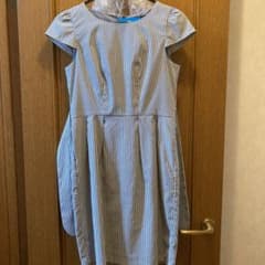 ワンピース　ストライプ　グレー　夏のサムネイル
