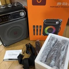 JYX-S55-T ポータブルPAスピーカー ワイヤレスマイク3本付 カラオケ