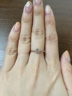 花モチーフ ダイヤ K10リングのサムネイル