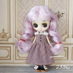 ぷちリカちゃん プチブライス No.2336 ドール靴 花 黒 ドールシューズ