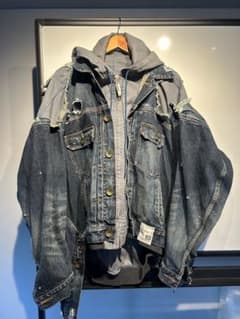 ミハラヤスヒロ 24SS再構築レイヤード デニムジャケット 48 ミハラヤスヒロ 24SS 再構築 レイヤード デニムジャケット 48 - メルカリ