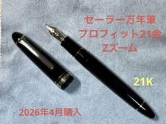 セーラー万年筆 プロフィット21金 Zズーム 2026年4月購入 未使用に近い