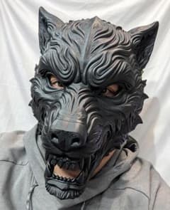 狼 マスク コスプレ小道具 ブラック FDM 3D プリント製のサムネイル
