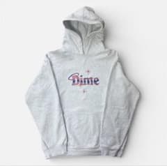 Dime 刺繍口ゴ グレーパーカーL完売品 - メルカリ