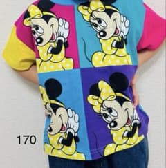 Disney ミニーマウス Tシャツ 170cm カラフル チマジロのサムネイル
