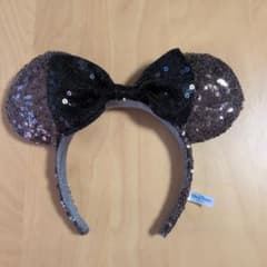 ディズニー カチューシャ スパンコール ブラック ブラウンのサムネイル