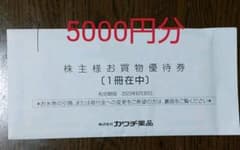 カワチ薬品 株主お買い物優待券のサムネイル