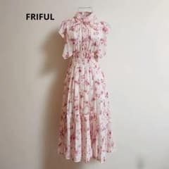 FRIFUL 花柄 ミディ丈 ロングワンピース コルセット - メルカリ