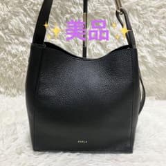 フルラ NUVOLA ショルダーバッグ FURLA ヌボラ ヌヴォラ 美品 黒 