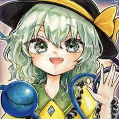 東方Project 古明地こいし 月のブランコ 手描きイラスト A4 ラメ付き m84595758778_1.jpg?1775039046