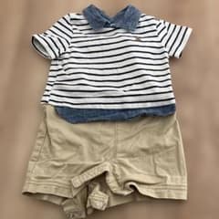 baby GAP ストライプロンパース 12-18ヶ月のサムネイル