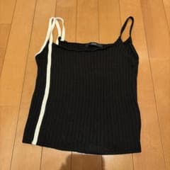 EMODA リブニット タンクトップ ブラック アシンメトリーのサムネイル