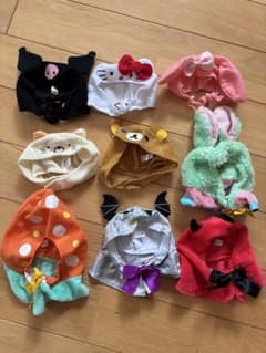 猫用 かぶりもの 9点セット キャラクター コスプレ ハロウィン　ガチャガチャのサムネイル