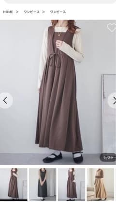 mil 新品未使用　ウエストタックリボンワンピースのサムネイル