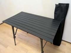 タラスブルバ　折りたたみアルミテーブル 黒 タラスブルバ 折りたたみアルミテーブル 黒 - メルカリ