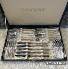 ラッキーウッド カトラリーセット エメラルド（金彩） ディナーセット