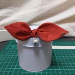 猫の首輪200★ハンドメイド★黒系統のニャンちゃんに良く似合う★柔らか素材のサムネイル