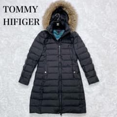 希少【トミーヒルフィガー】3WAYロングダウンコート ファー ブラック M