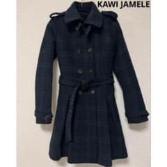 KAWI JAMELE カウイジャミール ウールコート チェック 美品