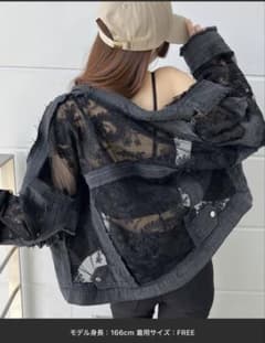 GLAMOROUS JANE レース切り替え デニムジャケットのサムネイル