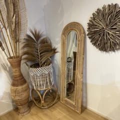 【在庫処分】バリ島ラタンミラー　姿見　高さ150cm 通常66,000円がなんと 在庫処分】バリ島ラタンミラー 姿見 高さ150cm 通常66,000円がなんと