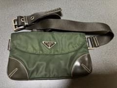 PRADA ヴィンテージ ウエストポーチ グリーン - メルカリ
