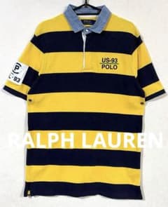 ラルフローレン ラガー シャツ CP RL-93 ボーダー ポロ シャツ M
