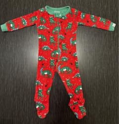 Hatley  ハットレイ　6-9ヶ月　恐竜柄　ロンパース　赤　クリスマスのサムネイル