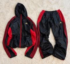 archive adidas set up black×Red B系 y2k