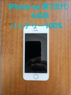 iPhone SE 第1世代 64GB バッテリー100%のサムネイル
