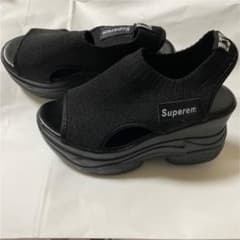 Superem サンダル35サイズ黒のサムネイル