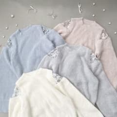 MAJESTIC LEGON ショルダーレースシャギーニットのサムネイル