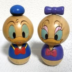 ディズニー　ドナルドダック＆デイジーダック 卯三郎こけしセット　匿名配送 ディズニー ドナルドダック＆デイジーダック 卯三郎こけしセット 匿名