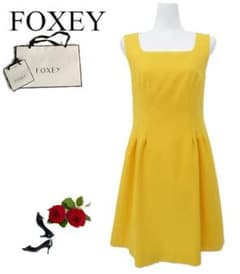 美品☆FOXEY/フォクシー ワンピース マグノリア コットン マトラッセ 