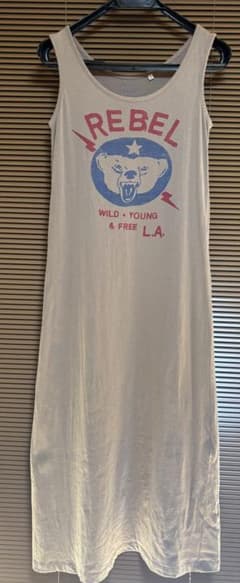 UNIQLO ノースリーブ ワンピースREBEL プリント Sサイズのサムネイル