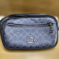 COACH コーチ エリアス ベルト バッグ・シグネチャー デニム - メルカリ