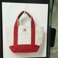 お値下げ☆新品未使用☆コンバース赤トートバックミニのサムネイル