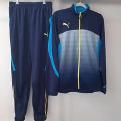 PUMA ジャージセット ネイビー/グレー/ターコイズ L - メルカリ