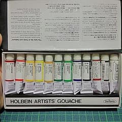 【たま様】不透明水彩絵の具(ホルベイン)12色セットのサムネイル